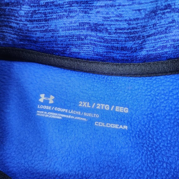Under Armour Men's Blue Tech 2.0 Half Zip Long Sleeve Pullover Shirt Size 2XL - Picture 4 of 7